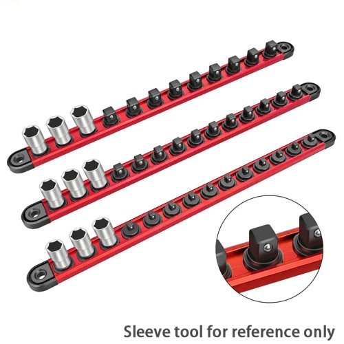 Magnetische Steckschlüssel-Schiene, Metall-Steckschlüssel-Organizer mit 360° Drehhalter, stabile Edelstahl-Werkzeugablage, sicher