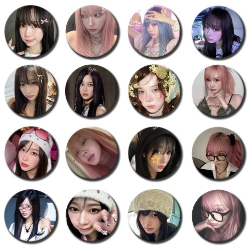 เข็มกลัด Giselle Kpop 58mm – เข็มกดนุ่มสวยงามสำหรับกระเป๋า อุปกรณ์แฟนคลับ ของขวัญ