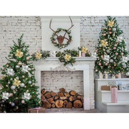 Künstliche Glitzer-Weihnachtsblume zum Aufhängen am Weihnachtsbaum, 11 cm, Set aus 1 oder 5 Stück