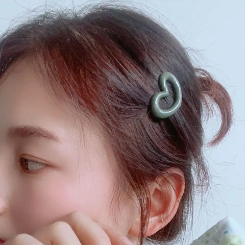 Pince à Cheveux Coeur pour Femme – Style Coréen Y2K, Clip Latéral Duckbill