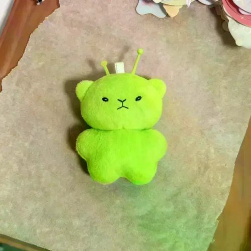 Porte-clés en peluche chat alien - Animal en peluche moche et mignon, pendentif pour fête