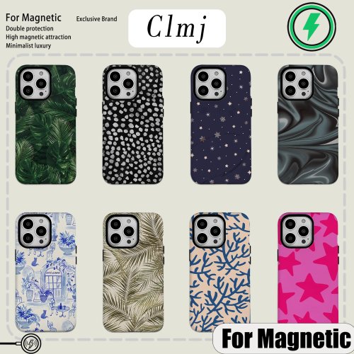 Jirai Kei Pink Star Color Clash Telefoonhoesje voor iPhone 17 16 15 14 13 12 11 Air Pro Max Plus, Luxe magnetisch dubbellaags hoesje