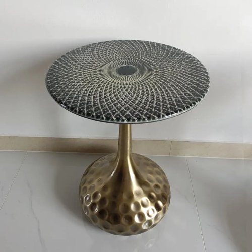 Moderne Luxe Salontafel met Microkristallen Steenrand, High-end Minimalistisch voor Woonkamer