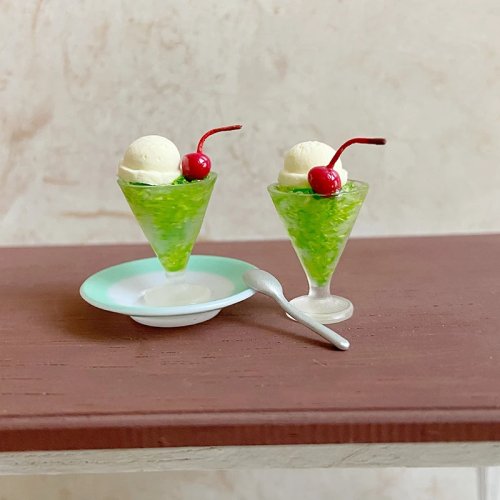 1/2個セット ドールハウス用ミニチュア ドリンクカップ・アイスクリームカップ・カクテルグラス ごっこ遊びおもちゃアクセサリー