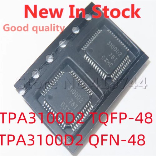 2pcs/lot TPA3100D2PHPR TQFP-48 TPA3100D2 TPA3100D2RGZR QFN-48 3100D2 SMD Audio Amplifier IC, New In Stock, Good Quality