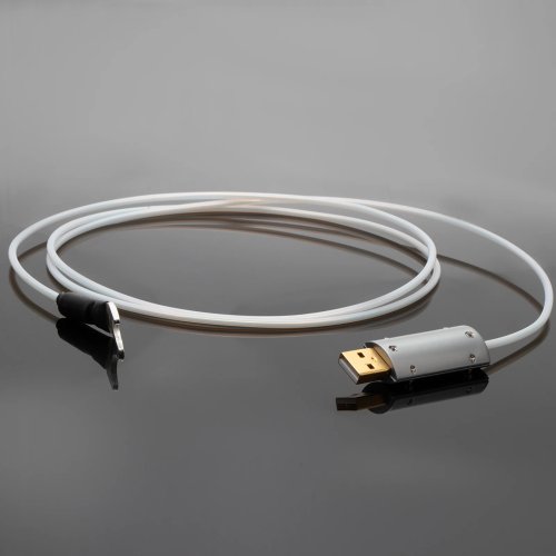 Cabo de áudio HiFi em prata pura 99,998% espiga Y para USB-A/RJ45 para caixa GND