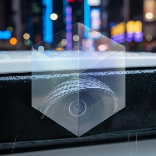 Pelindung Visor Hujan Kamera Mundur Mobil 1/2/4 Pcs PVC Anti Air Cocok untuk Kebanyakan Mobil