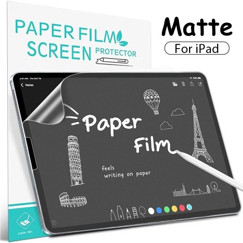 종이 질감 스크린 프로텍터 iPad Air 11 M3, iPad Pro 12.9/13 M4/M5, iPad Air 3/4/5, iPad 10/9/8세대, iPad Mini 6/7