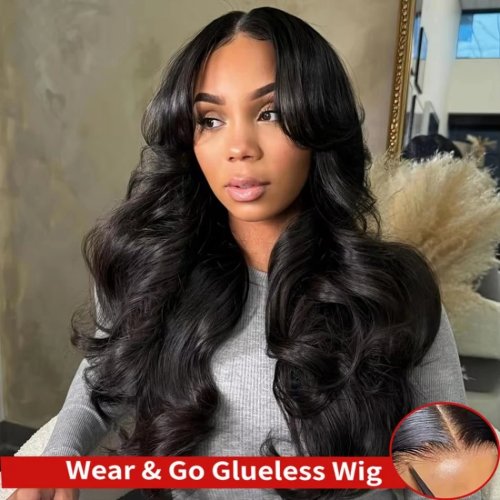 Parrucca brasiliana in capelli umani Body Wave senza colla pre-sfoltita 5x5 e 4x4 pronta da indossare