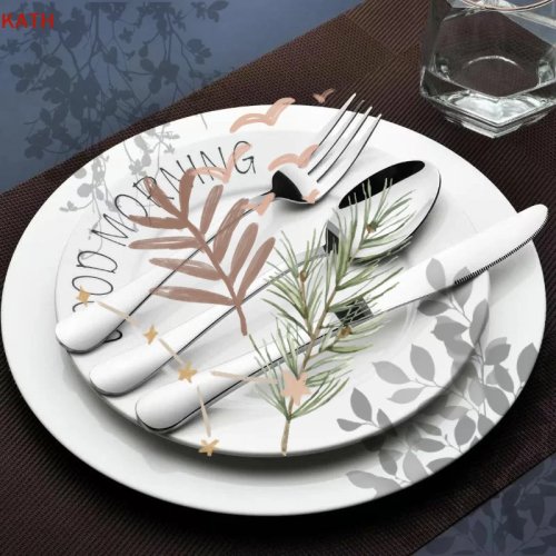 Service de Couverts en Acier Inoxydable, Fini Miroir, Inoxydable - 1/3/5 Pièces pour Maison et Restaurant