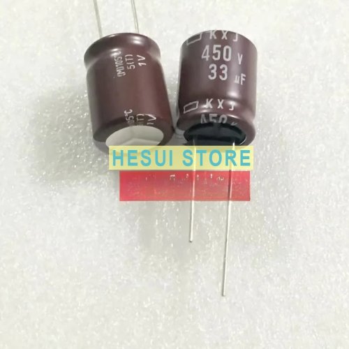 مكثف إلكتروليتي Black Diamond 450V 33µF 16x20mm KXJ عمر طويل 105°C