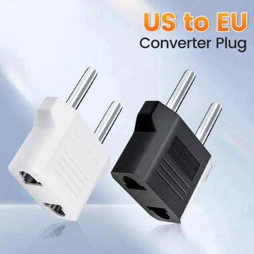 Uniwersalny adapter podróżny, przejściówka US na EU, kompatybilna z 4.0/4.8mm, do urządzeń amerykańskich/chińskich/koreańskich, gniazdo europejskie