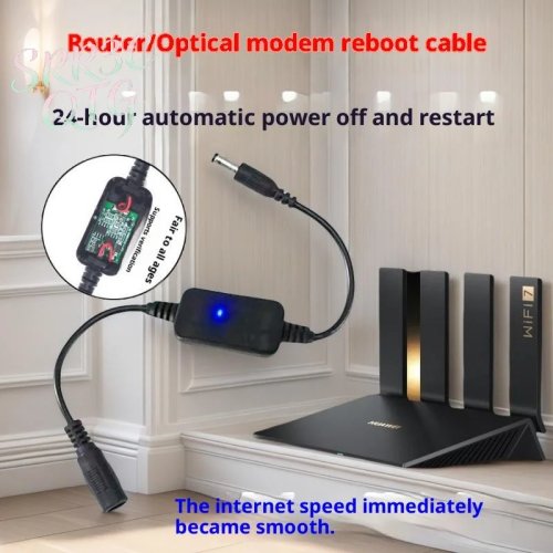 Módulo de apagado y reinicio automático de 24 horas para router, DC 5V-15V, conector 5.5x2.1mm, reiniciador WiFi