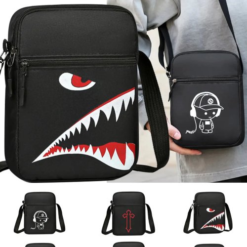 Tas Selempang Mini Unisex - Kantong HP Ringkas dengan Tali yang Dapat Disesuaikan (Bisa Dikenakan di Leher/Pinggang)