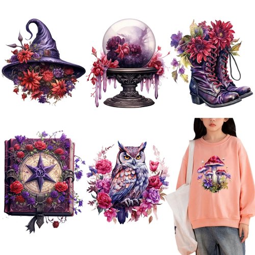 Witchy Magic Crystal Ball Iron-On Patches for DIY Clothing Decoration