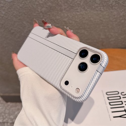 Funda para iPhone 17 Air/16 Pro Max/15/14 Plus/13/12/11 de fibra de carbono y Kevlar, resistente a golpes, ultra delgada