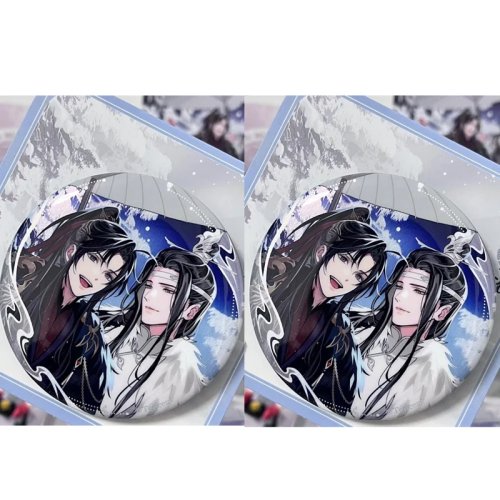 Anime Mo Dao Zu Shi Brooch - The Untamed Wei Wuxian Lan Wangji Snow Umbrella Laser Badge Cosplay Accessory Collection Gift