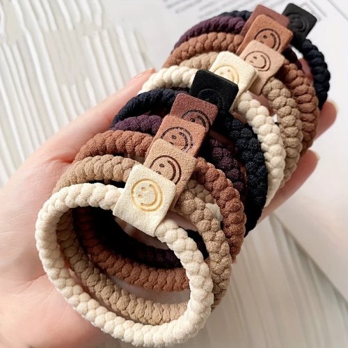 Conjunto de elásticos para o cabelo twist minimalista, suaves e muito elásticos para rabo de cavalo e coque