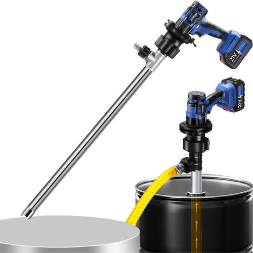 Pompa per fusti a batteria Li-ion 21V per trasferimento di olio, carburante e acqua, 60 L/min alta portata