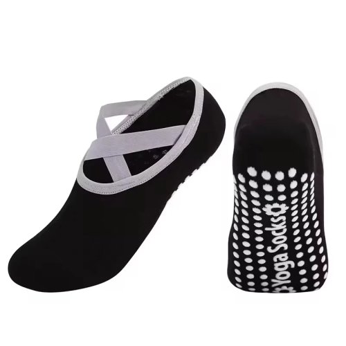 Calze da Yoga Donna Antiscivolo con Punti in Silicone, Strisce Incrociate, per Balletto Barre Pilates Danza, Leggere e Traspiranti, Calze da Allenamento per Casa, Palestra, Studio