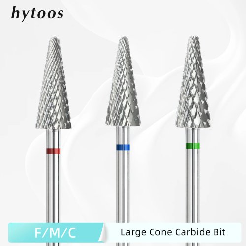 Hardmetalen conische nagelboor 3/32" voor manicure, roterende frees, elektrische booraccessoire HYTOOS