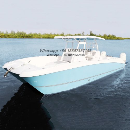 Bateau de pêche catamaran avec cabine en fibre de verre 32 pieds - Robuste et rapide