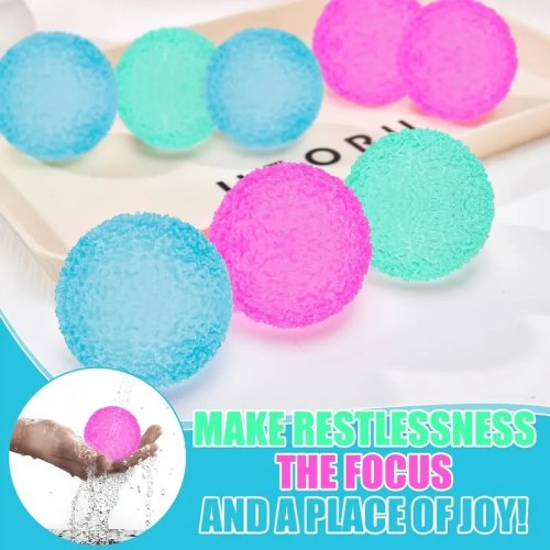 Bola anti-stress de gel com textura, rebote lento, brinquedo sensorial para ansiedade, presente para festas e regresso às aulas