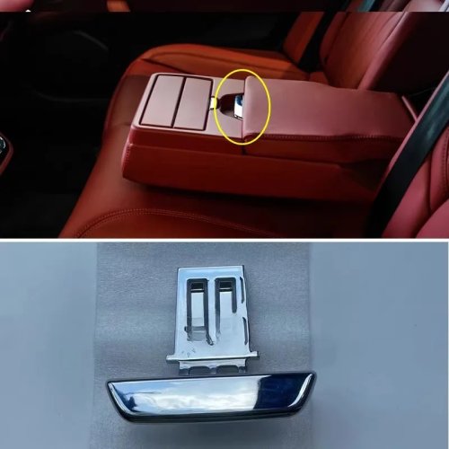 Clip de asiento para Maserati Ghibli, reposabrazos trasero, plata, accesorios interiores