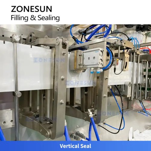 ZONESUN ZS-SPFC2 Automatic Spout Pouch Making, Filling and Sealing Machine for Liquid Beverages, Juice, Sauce, Cosmetics