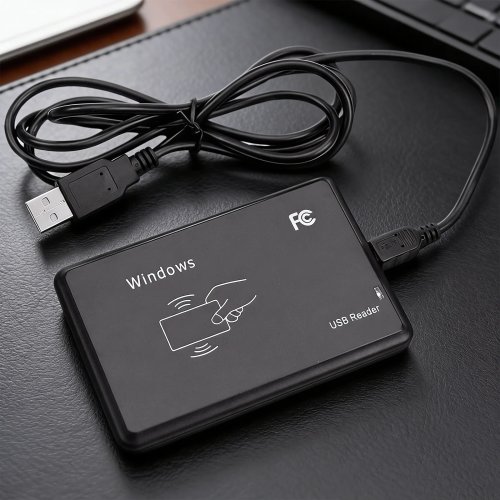 Lecteur-écrivain de carte à puce sans contact 13,56 MHz NFC avec voyant LED et buzzer, compatible Windows, Linux et MacOS