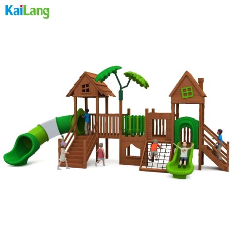 บ้านเล่นพร้อมสไลเดอร์สำหรับเด็ก - อุปกรณ์สนามเด็กเล่นกลางแจ้ง