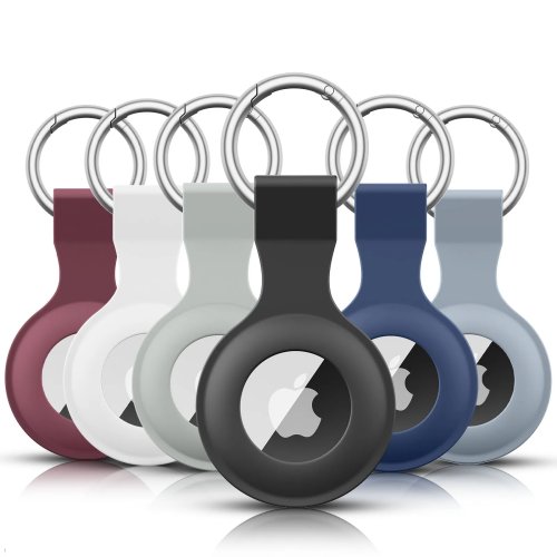 Funda de silicona para Apple AirTag, antirrayas con llavero