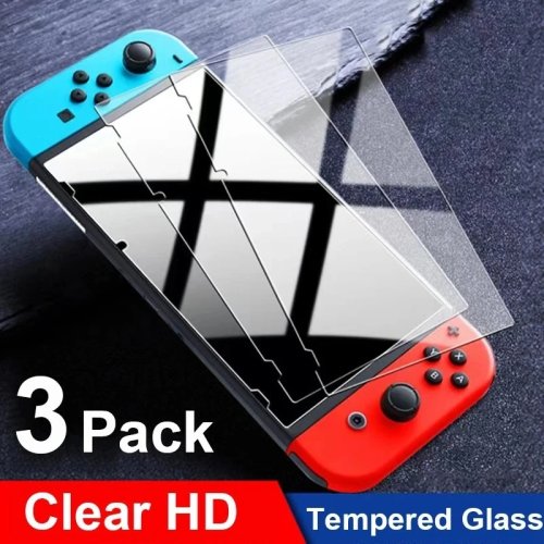 1/2/3 Pack Tempered Glass Screen Protector for Nintendo Switch OLED/Lite, NS Accessories
