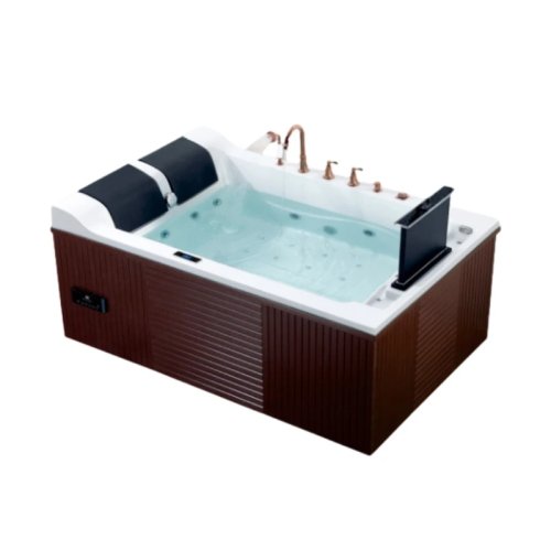 Spa Bak Mandi Air Panas Whirlpool Luar Ruangan dengan Jet Udara, TV, dan Pijat Akrilik