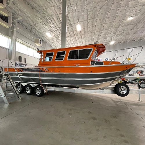 Barco de pesca Kinocean, cruzeiro de cabine em alumínio totalmente soldado, Deep-V