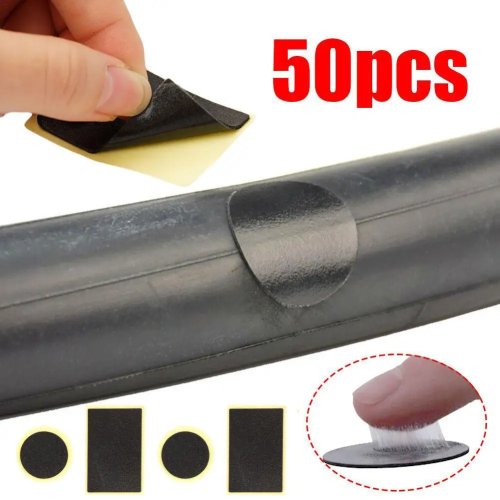 30/50/100 pièces Patchs de réparation pour pneus de vélo sans colle, patchs en caoutchouc pour vélo et moto, réparation rapide de crevaison