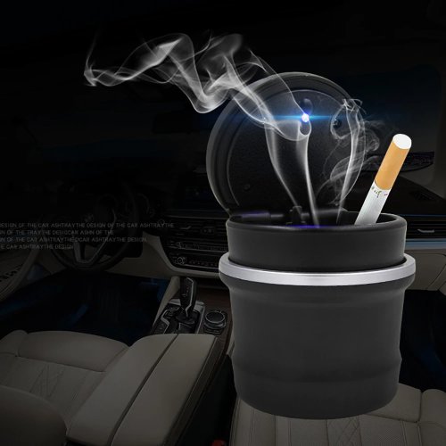 Cenicero para carro sin humo con luz LED, ABS, para Volvo