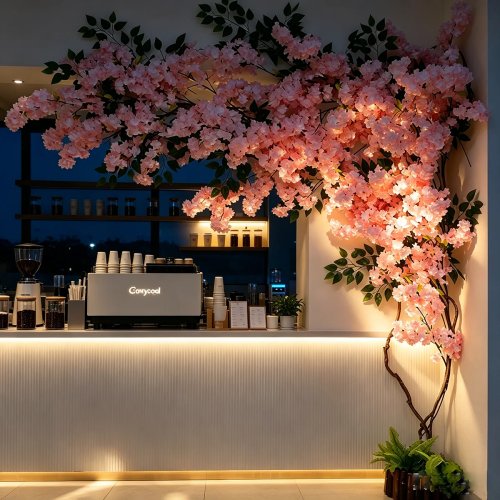 手作りの日本の人工桜の木、シルクの桜の花、結婚式やイベントの装飾用