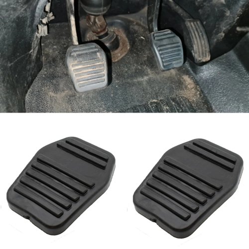 2 Pcs Penutup Pedal Rem dan Kopling Mobil untuk Ford Transit MK6 MK7 2000-2014, Karet Anti Selip