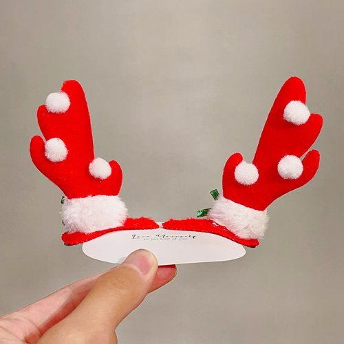 Mollette per capelli a corna di cervo per bambine – Forcine di Natale per bambini