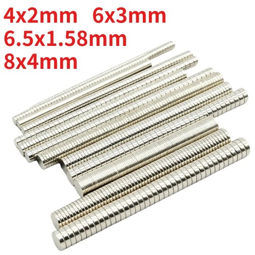 Okrągłe płaskie magnesy stałe 4x2/6x3/6.5x1.58/8x4mm, uniwersalne magnesy do przypinania notatek i przechowywania w domu