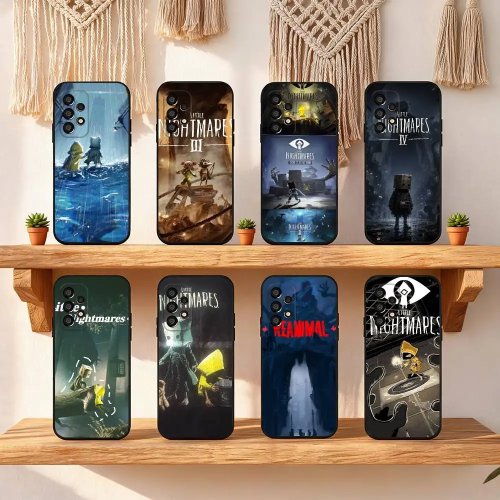 Coque Little Nightmares pour Samsung Galaxy S25 S24 S23 S22 S21 S20 S10 S10E Ultra Plus FE Note 20 Ultra - Noire