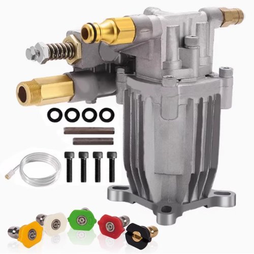Kepala Pompa P180/P170 Tembaga-Aluminium untuk Mesin Cuci Mobil, Spare Part Pressure Washer Bahan Bakar