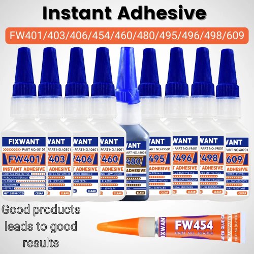Colle Instantanée FW401/403/406/454/460/480/495/496/498/609 - Super Glue Extra Forte Multiusage Cyanoacrylate