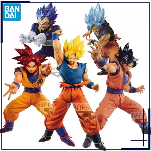 Oryginalne figurki Banpresto Dragon Ball Super MAXIMATIC Son Goku i Vegeta, modele anime, kolekcjonerskie