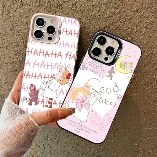 Funda de teléfono de dibujos animados linda COCO-chan para iPhone 17 16 15 14 13 12 11 Pro Max Plus Pro, Colorida