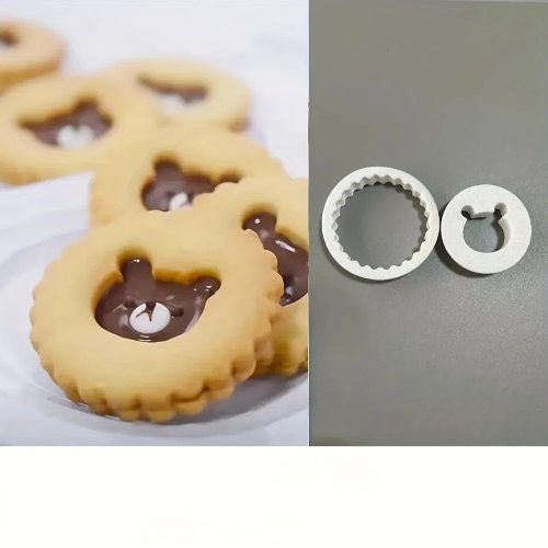 Cortador de galletas de osito y estampador de fondant 3D - Molde para galletas y decoración de pasteles