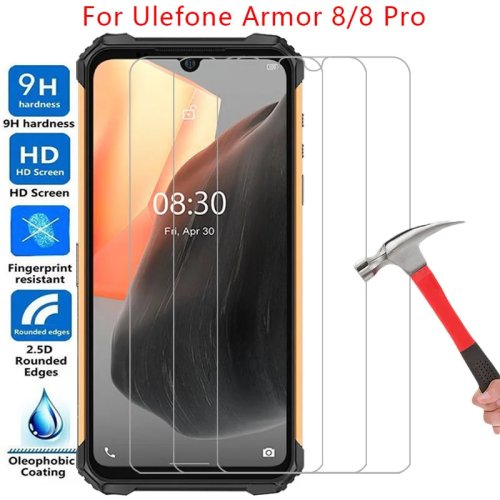Ulefone Armor 8 Pro Phone Case with Tempered Glass Screen Protector, 360° Full Protection Back Cover