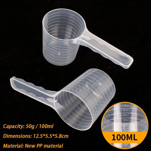 Łyżka miarowa do karmy dla zwierząt z czytelną skalą - przezroczysty plastik dla psów i kotów