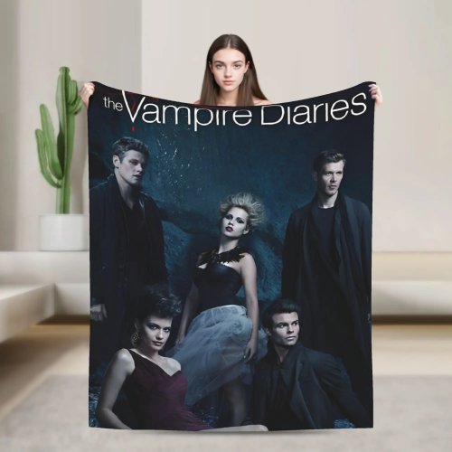 The Vampire Diaries Damon Salvatore Koc z Flaneli - Zabawna Narzuta na Kanapę do Sypialni